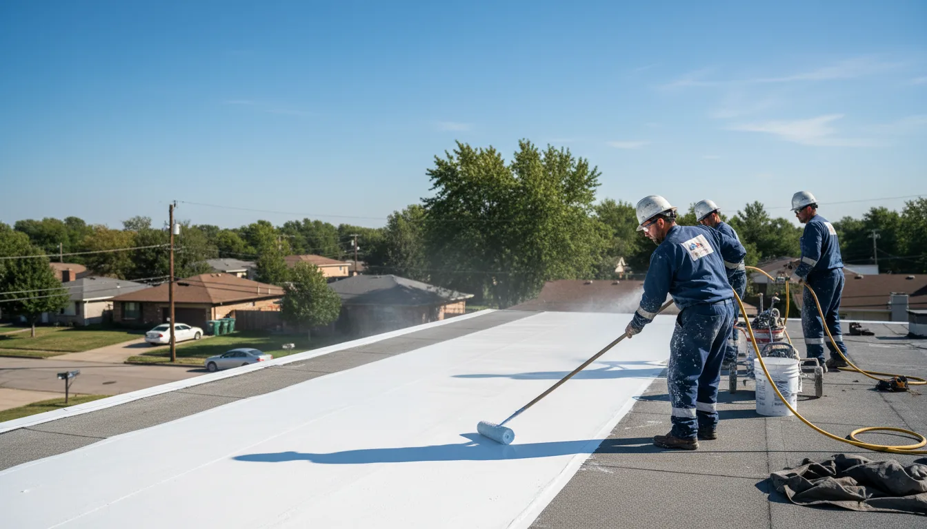 Commercial roof coating in Leeper, PA near me